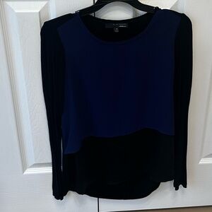 Ellie Tahari Black and blue top